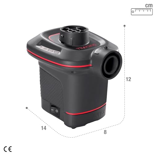 Detalle 2 de Intex 66636 Quick Fill: Hinchador eléctrico 12V para coche, inflado rápido (650 l/min) en rojo