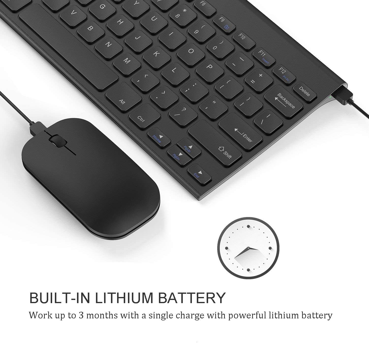 Detalle de seenda WGJP-031 compact wireless keyboard combo