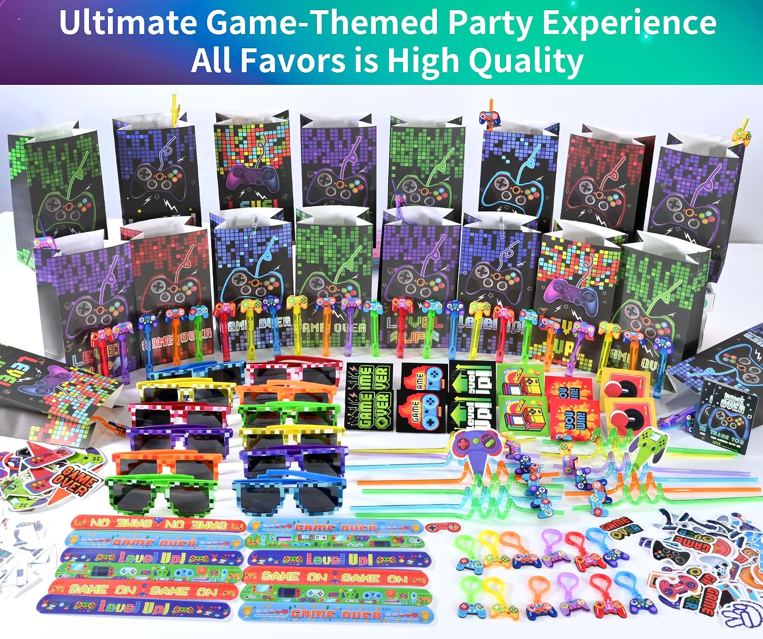 Thumbnail 6 de PLOUGVI 320PCS Video Game Party Favors Kit