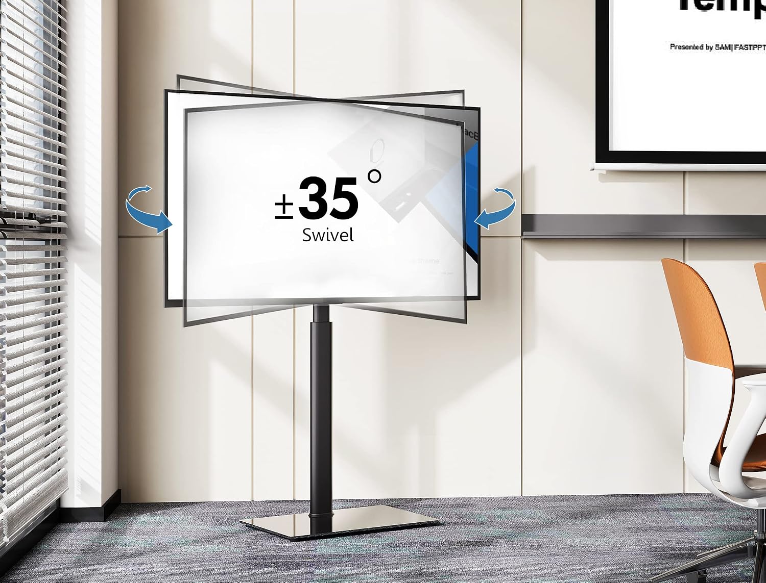 Detalle de FITUEYES TV Floor Stand for 32–60 Inch TVs with Swivel Bracket