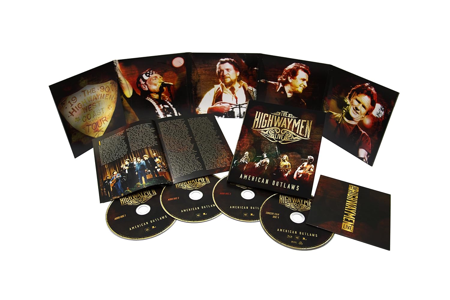 Detalle 2 de The Highwaymen Live - American Outlaws Audio CD