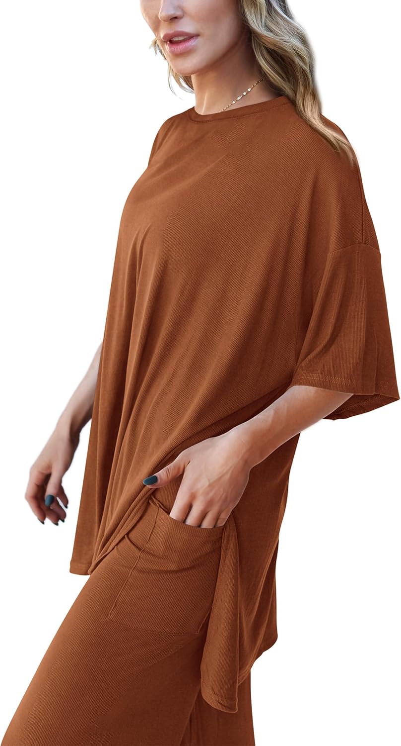 Thumbnail 5 de PRETTYGARDEN Two Piece Sets for Women: Summer Lounge Set with Two-Piece Knit Tracksuit