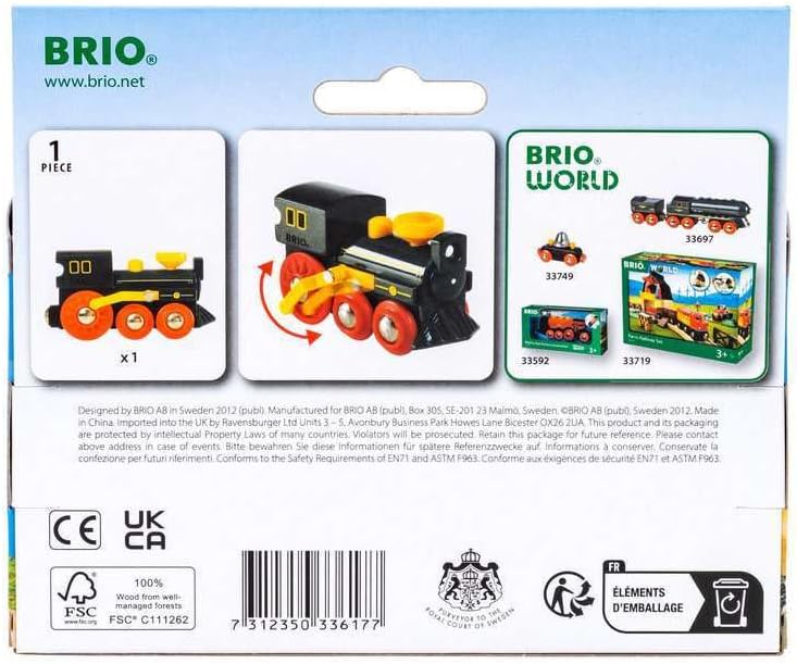 Thumbnail 2 de Brio World 33617 Grande Locomotive à vapeur – circuit bois, sans pile, thème Far West