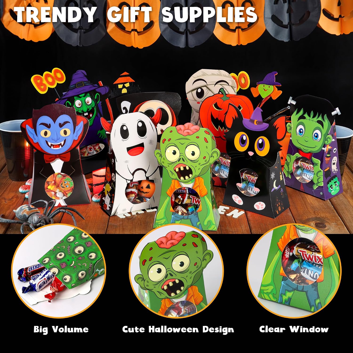 Detalle de Giiffu Halloween Treat Boxes, 54-Pack