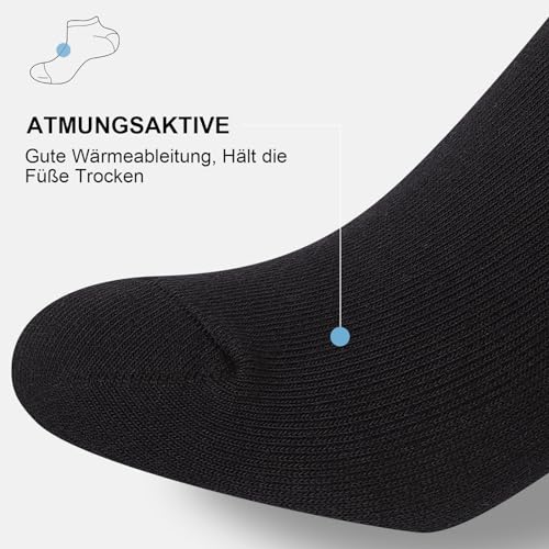Detalle 2 de fitfets Sneaker Socken Herren Damen – 10 Paar Kurzsocken aus Baumwolle