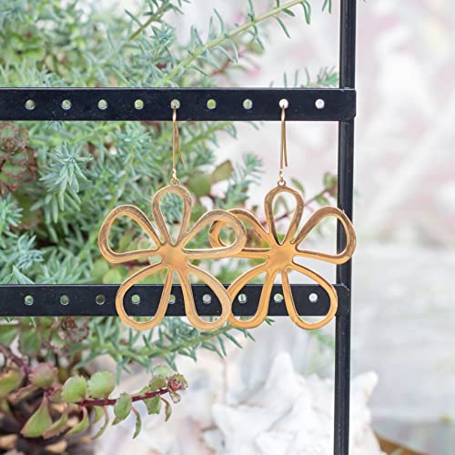 Thumbnail 3 de NILUXE DESIGN Pendientes Flor grandes de acero inoxidable (dorado y plateado)