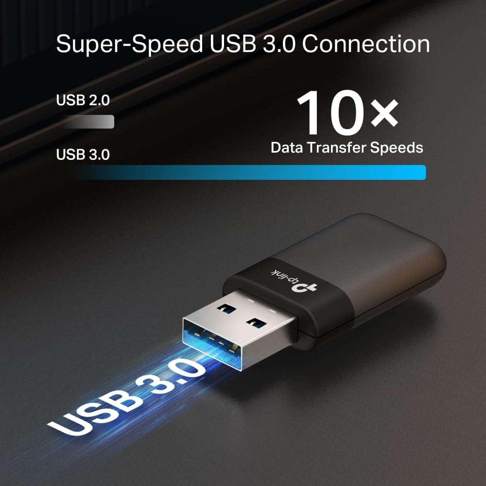 Detalle de TP-Link Archer TX23U AX1800 USB Wi‑Fi 6 dongle (USB 3.0) for Windows 11/10