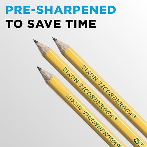 Detalle 2 de Ticonderoga Wood-Cased Pencils, Pre-Sharpened, 2 HB Soft, Yellow, 72 Count