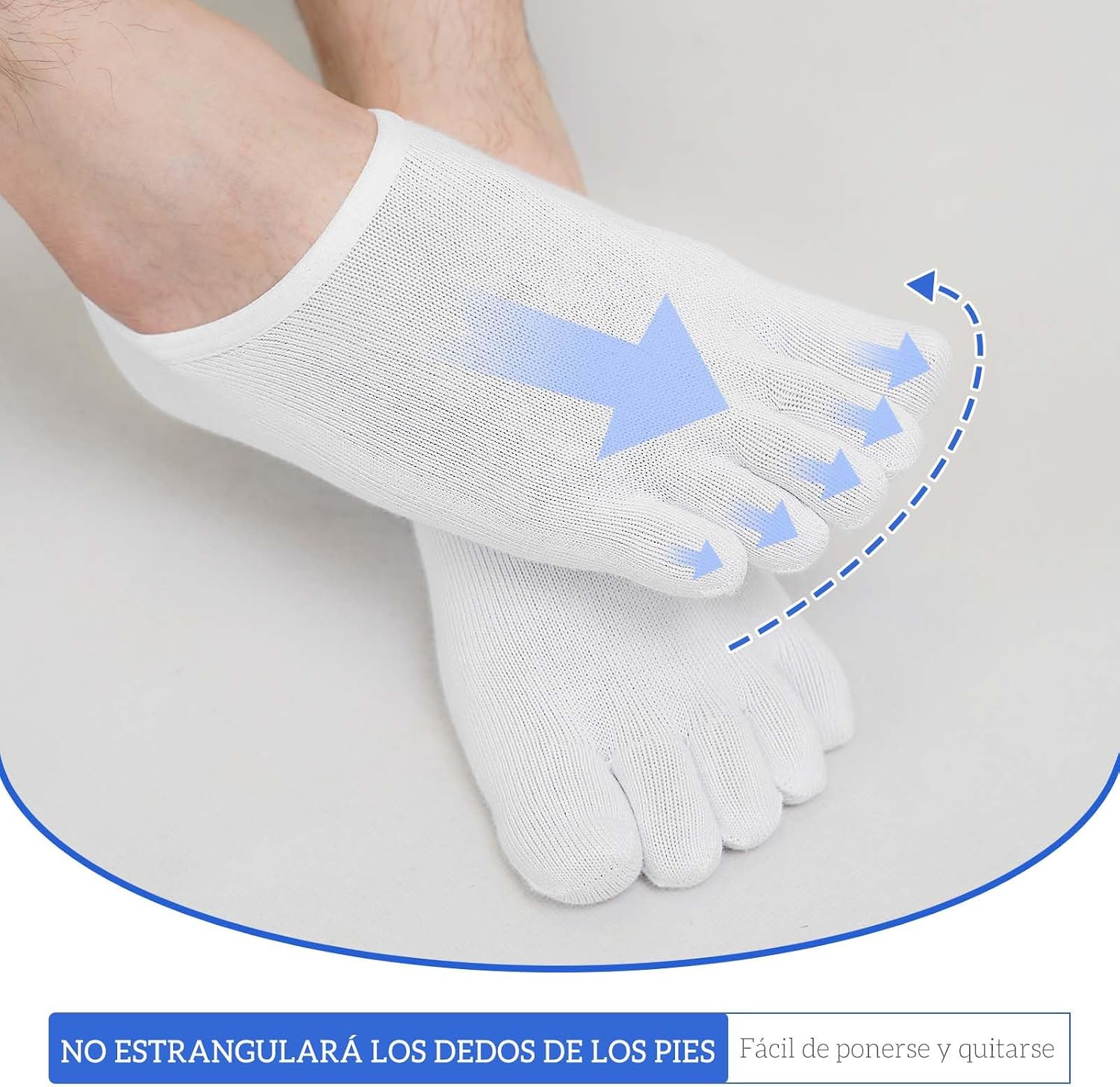 Thumbnail 3 de PUTUO Calcetines dedos invisibles hombre 4 pares