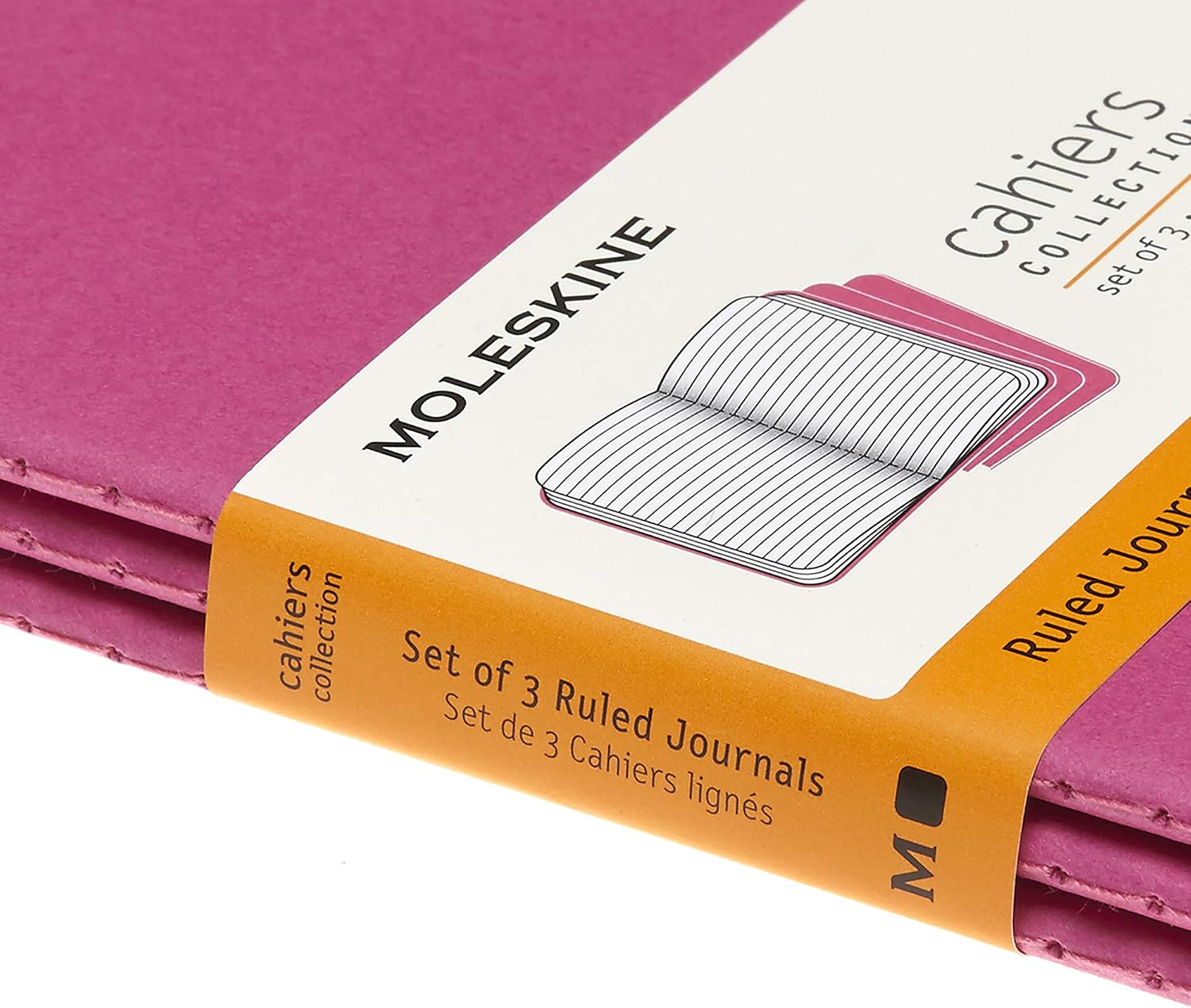 Thumbnail 6 de Moleskine Cahier Journal, 3 linjerade anteckningsböcker i kinetisk rosa