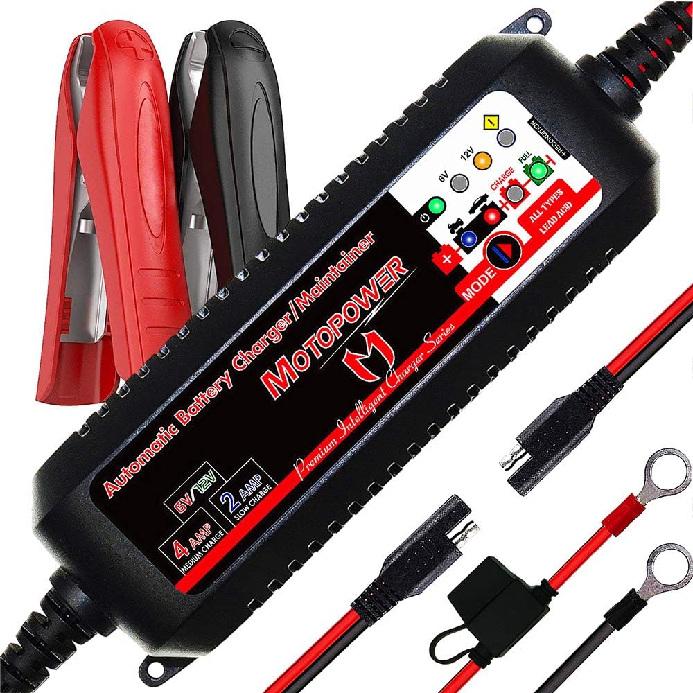 MOTOPOWER MP00207-FR Chargeur Intelligent 6V/12V – Mainteneur Automatique avec Mode de Récupération