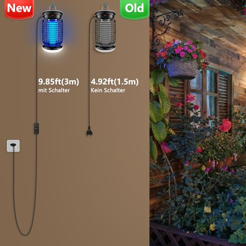 Detalle 2 de Seenlast Lampe Anti Moustique LED 15W – Tueur d'Insectes Électrique 4200V, IPX4, 140 m²