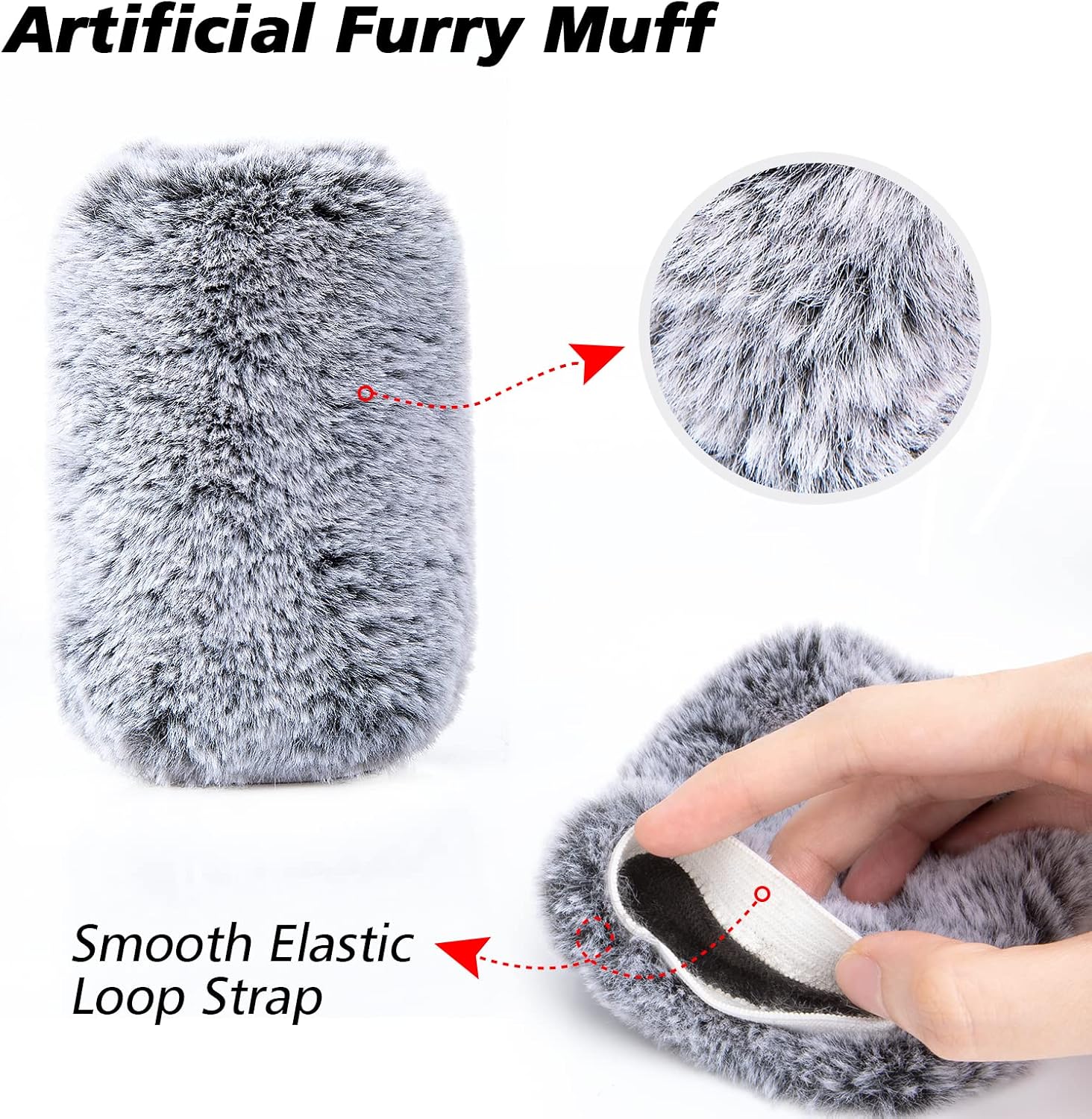 Detalle 1 de SUNMON MPN_JS_M_Foam_HPX_QC_Kit_01_UK Microphone Windscreen, Foam and Furry Covers