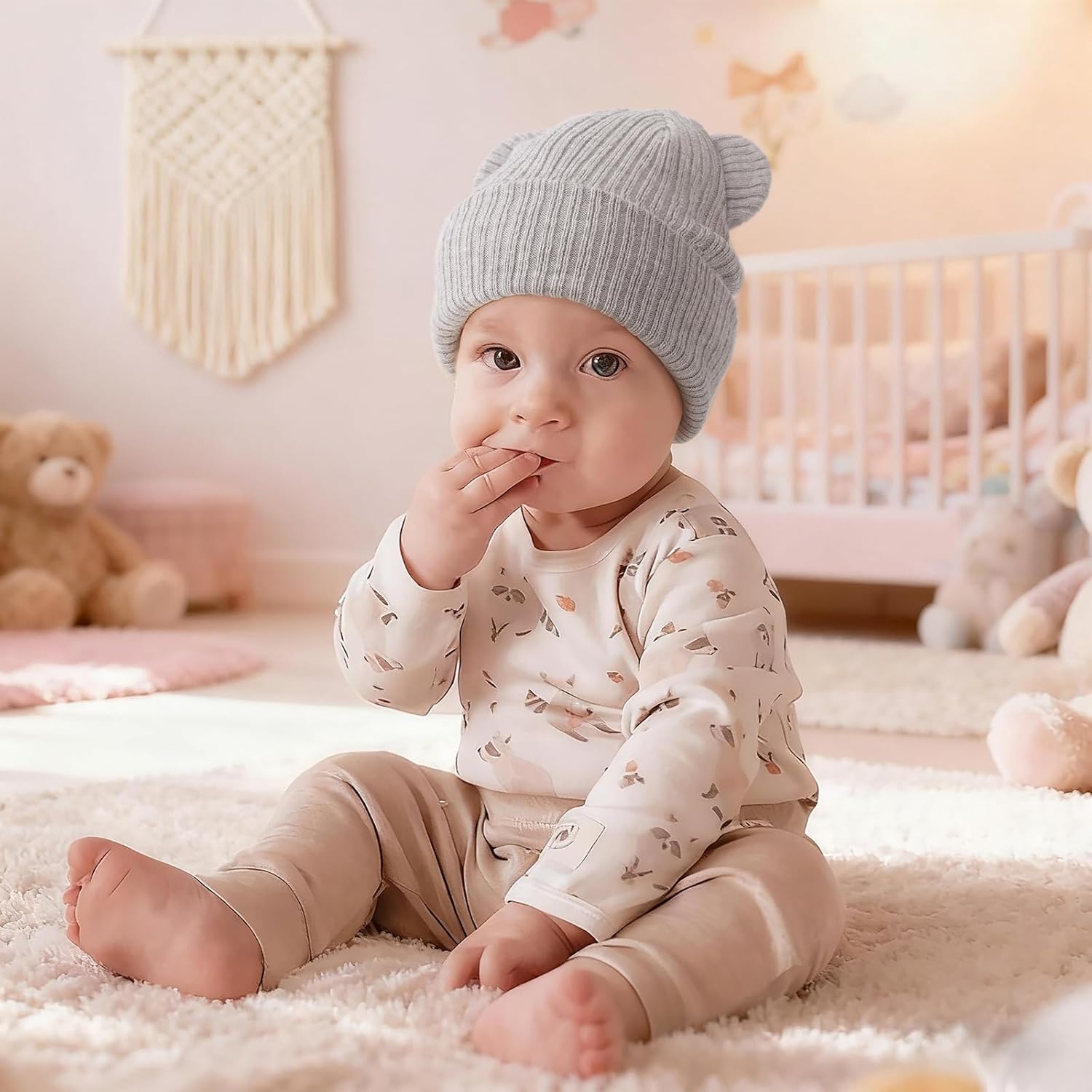 Thumbnail 1 de DRESHOW Toddler Beanie with Bear Ears 0–24 months