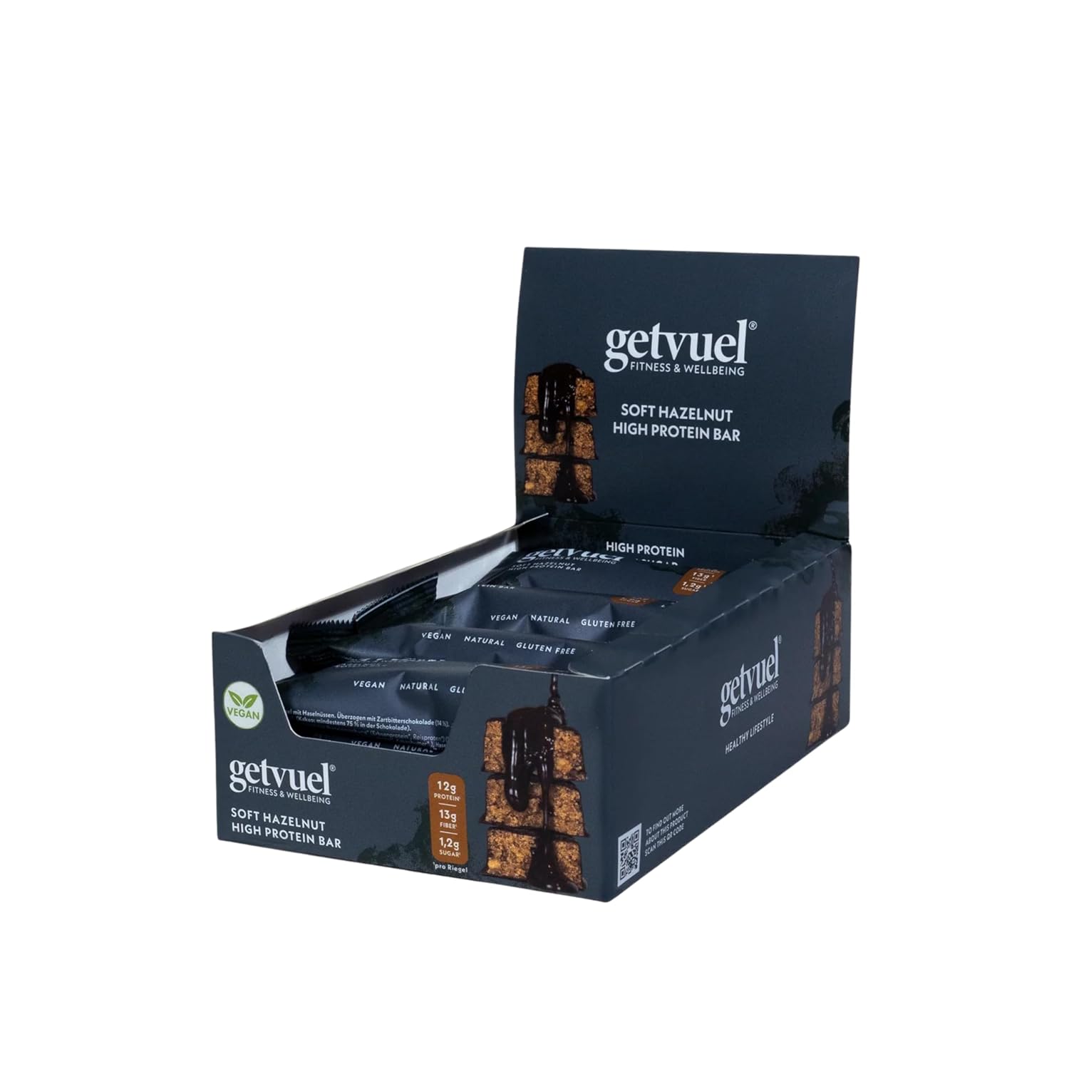 Detalle de getvuel High Protein Riegel White Peanut Crunch – 12×50 g