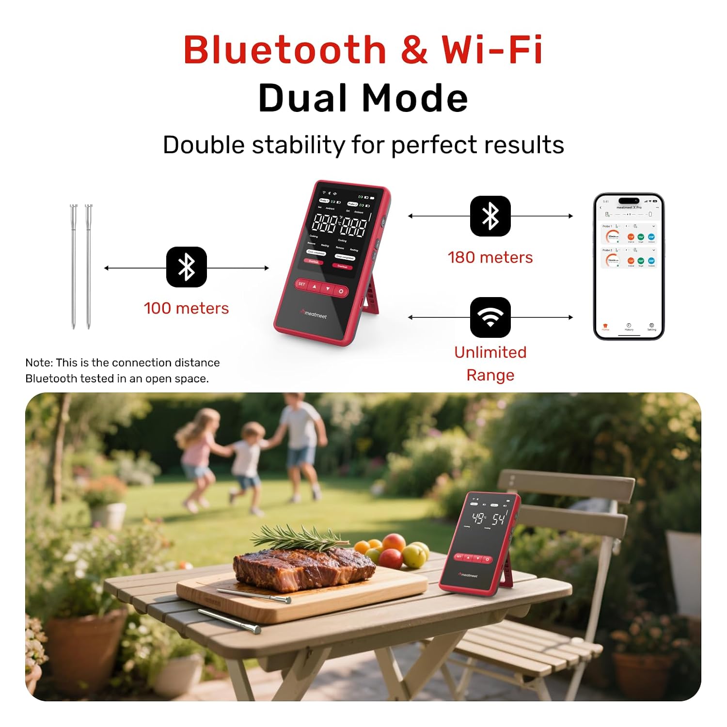 Thumbnail 2 de Meatmeet X Pro Wireless Meat Thermometer with Wi-Fi, Bluetooth & Dual Probes