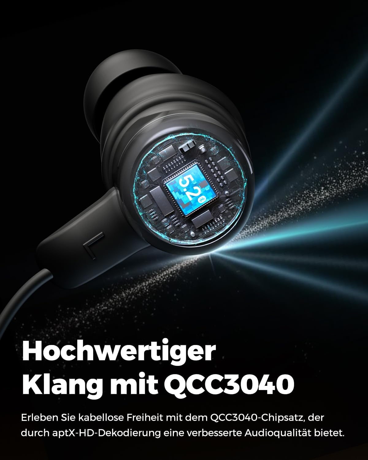 Detalle de SoundPEATS Q35 HD+ In-Ear Bluetooth 5.2 Kopfhörer, 17 Std