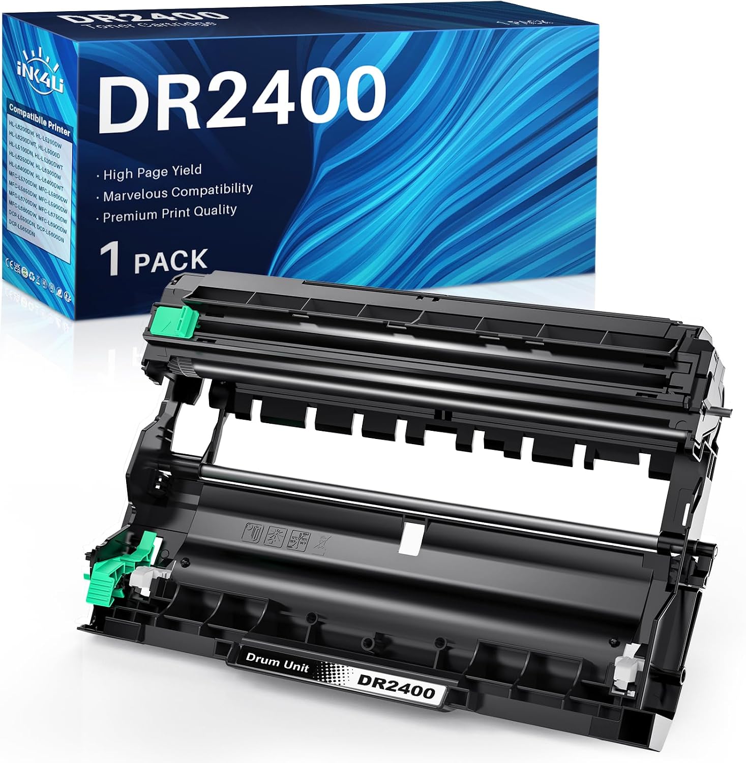 INK4U DR2400 tamburo compatibile per Brother (DR-2400) per MFC-L e HL-L