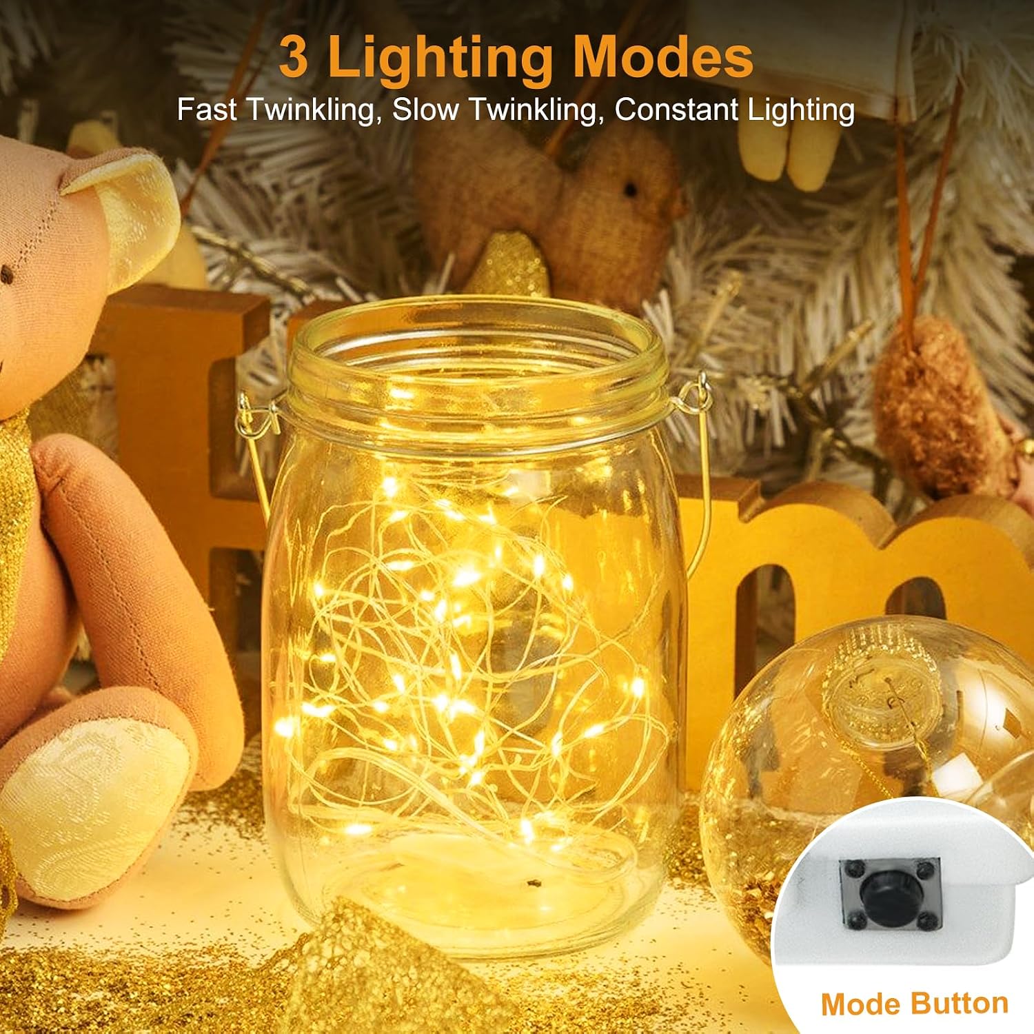 Thumbnail 2 de btfarm BL26-30-CA Fairy Lights, 30-Pack, Warm White 20-LED Silver Wire