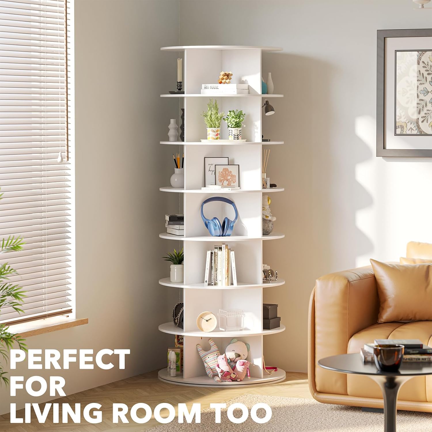 Thumbnail 5 de SpaceAid 7-Tier Rotating Shoe Rack Tower