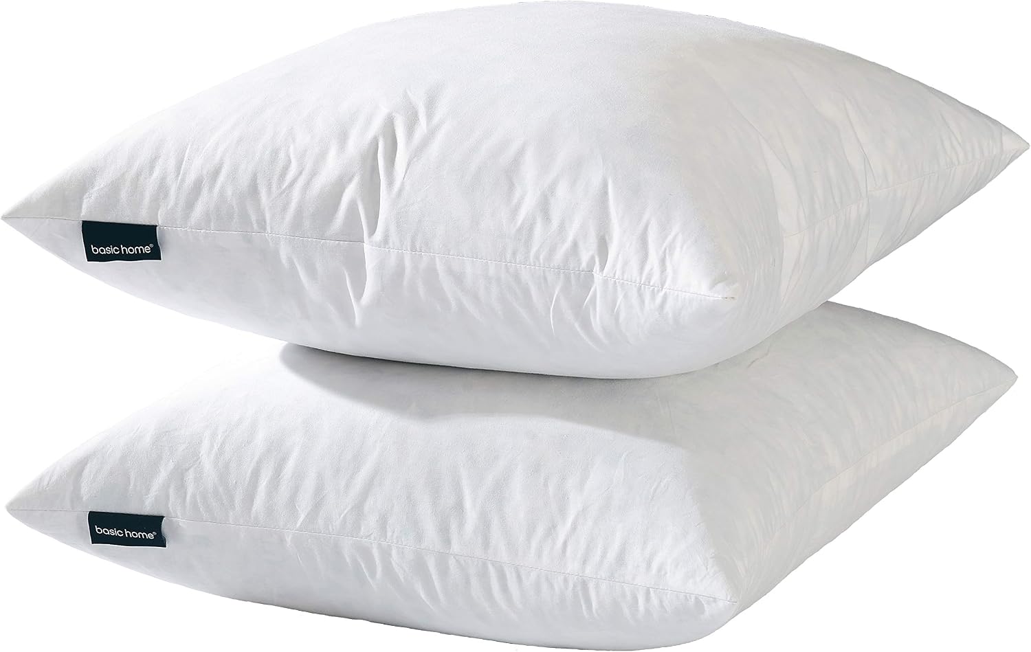 Detalle de Basic Home 26x26 Euro Throw Pillow Inserts – Cotton Set of 2 ⚖