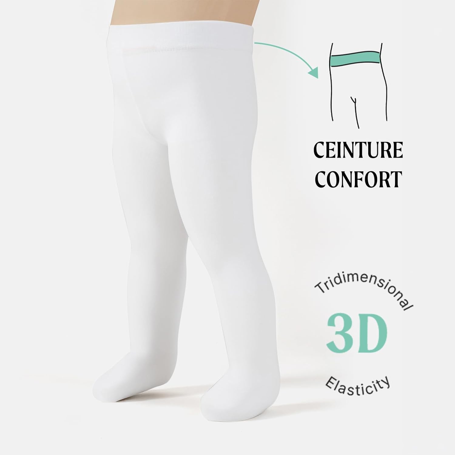 Thumbnail 1 de CALZITALY Pack 2 ou 4 Paires Collants Bébé en Microfibre, 40 DEN, Made in Italy