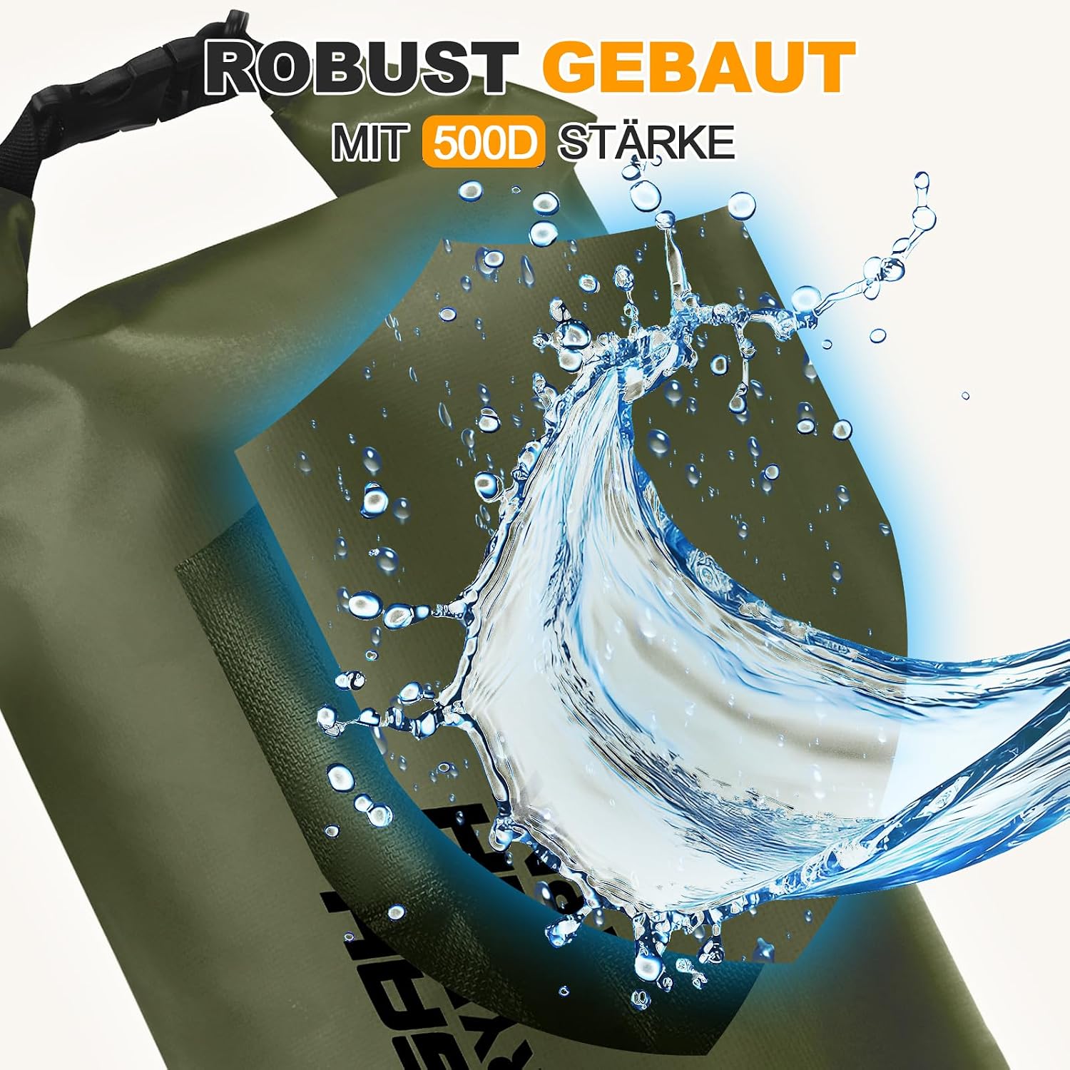 Detalle de OSAH DRYPAK Dry Bag: Wasserdichte Beutel mit Schultergurt und IPX8-Hülle für Kajak, Camping und Co. 5–55L