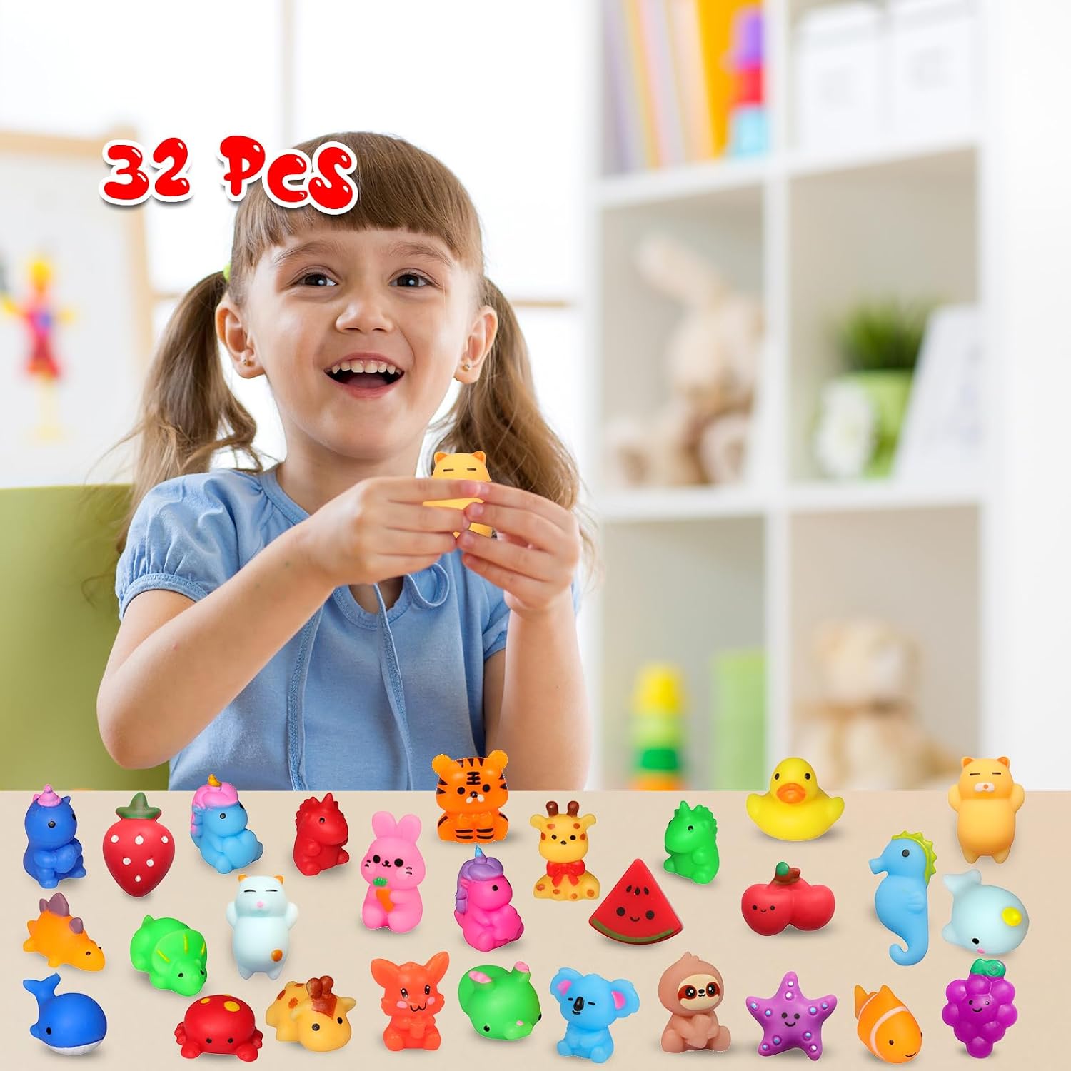 Detalle de nobasco Squishies 26-Pack Mochi Cat Squishies