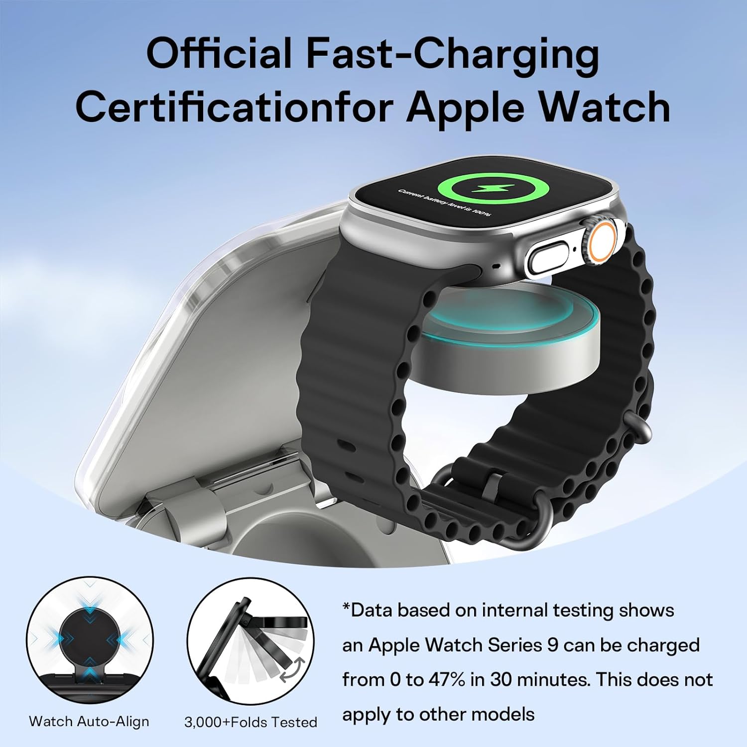Thumbnail 3 de 5-in-1 Wireless Charger for MagSafe with 35W Adapter: Portable, Foldable Dock for iPhone, Apple Watch, AirPods and More