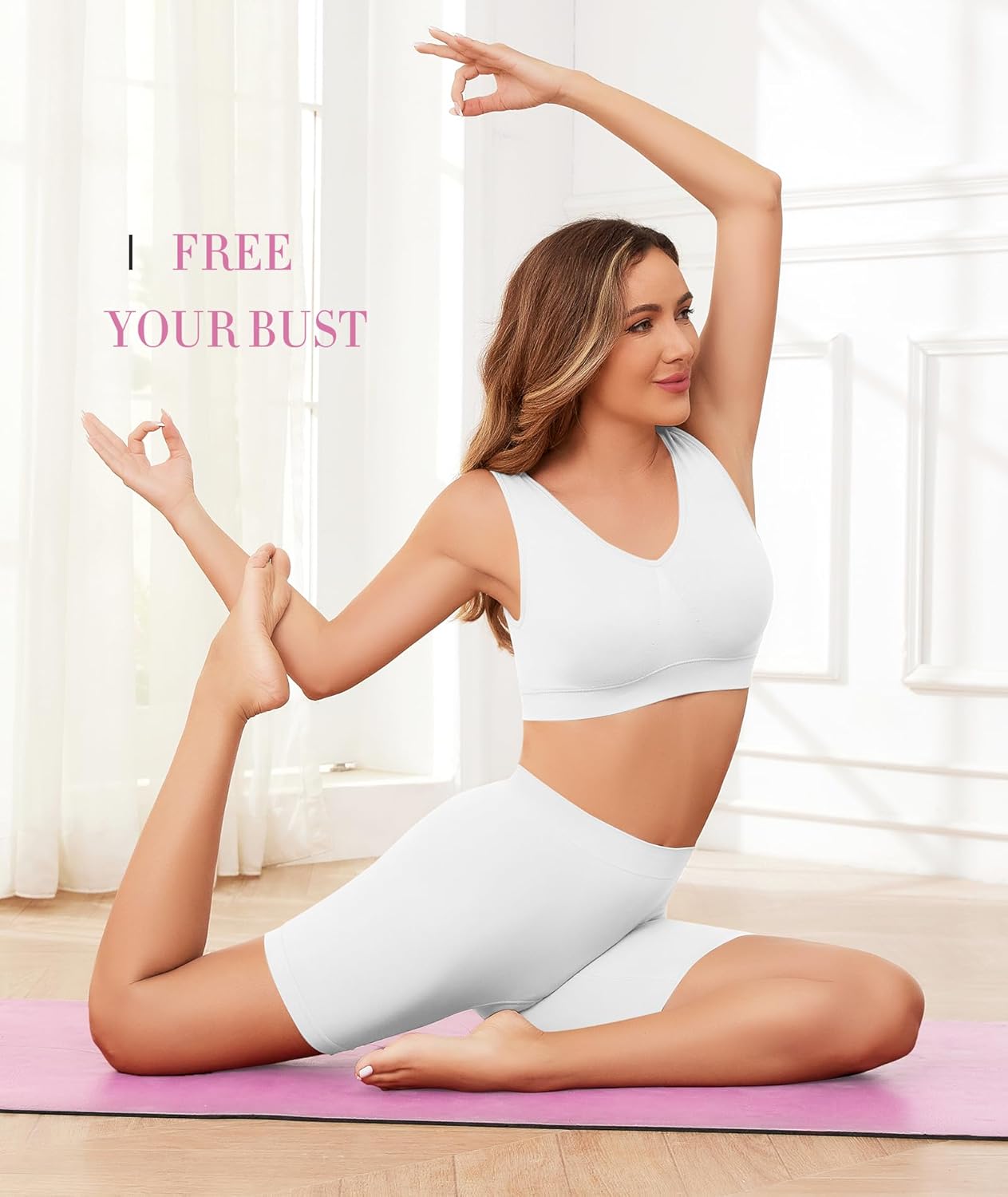 Thumbnail 2 de YUTYTH Comfort Bra Wirefree Crop Top with Removable Pads (Sports, Sleep, Yoga)