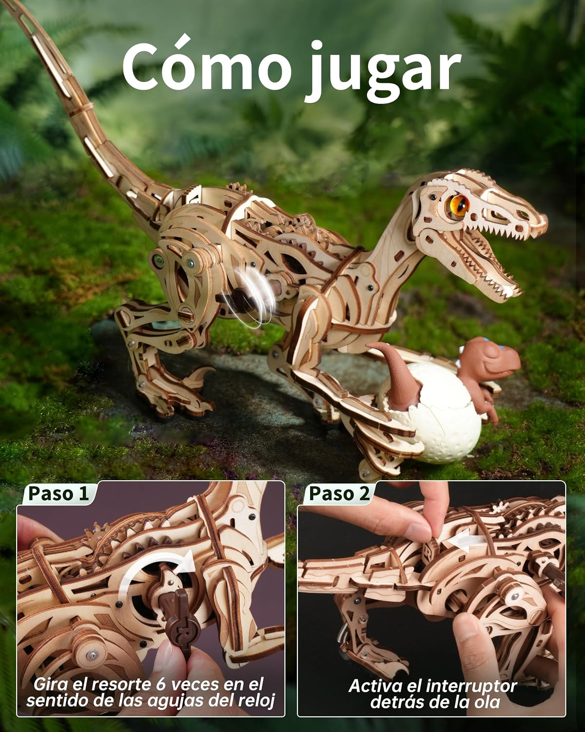 Thumbnail 3 de ROBOTIME LD01 Velociraptor 189 piezas 🦖