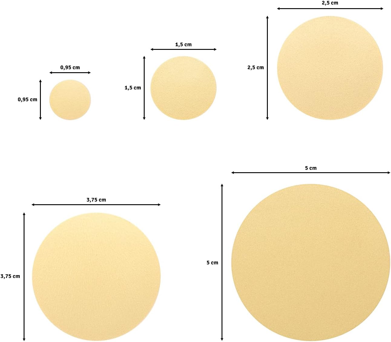 Detalle de Vaessen Creative Perforatrices Cercle – Lot de 5 cercles pour scrapbooking et BUJO