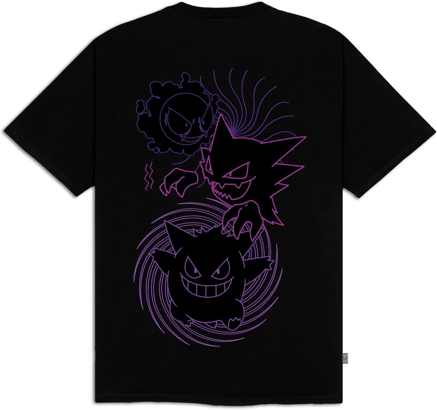 Detalle de Dolly Noire Pokémon Gastly Evolution – T‑shirt unisex Nero, 100% cotone