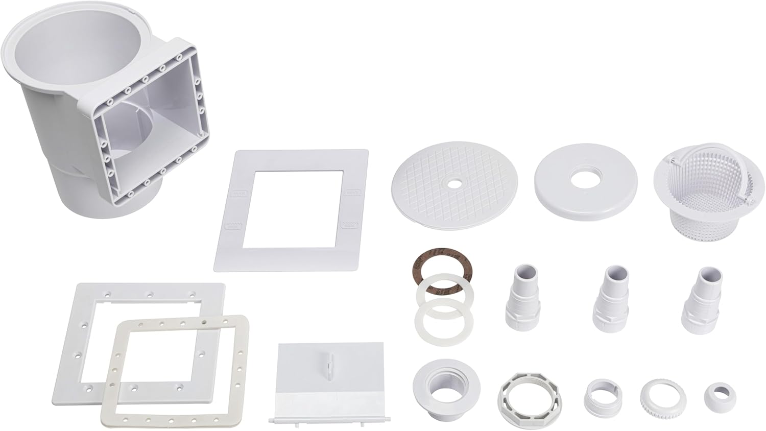 Detalle de Steinbach Skimmer S1 3-Piece, Bianco – lo skimmer per piscine in acciaio