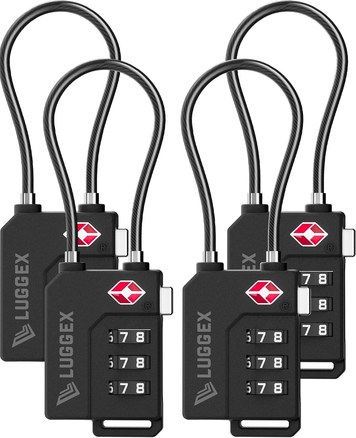 LUGGEX Suitcase Locks TSA-approved 4-pack 🔒