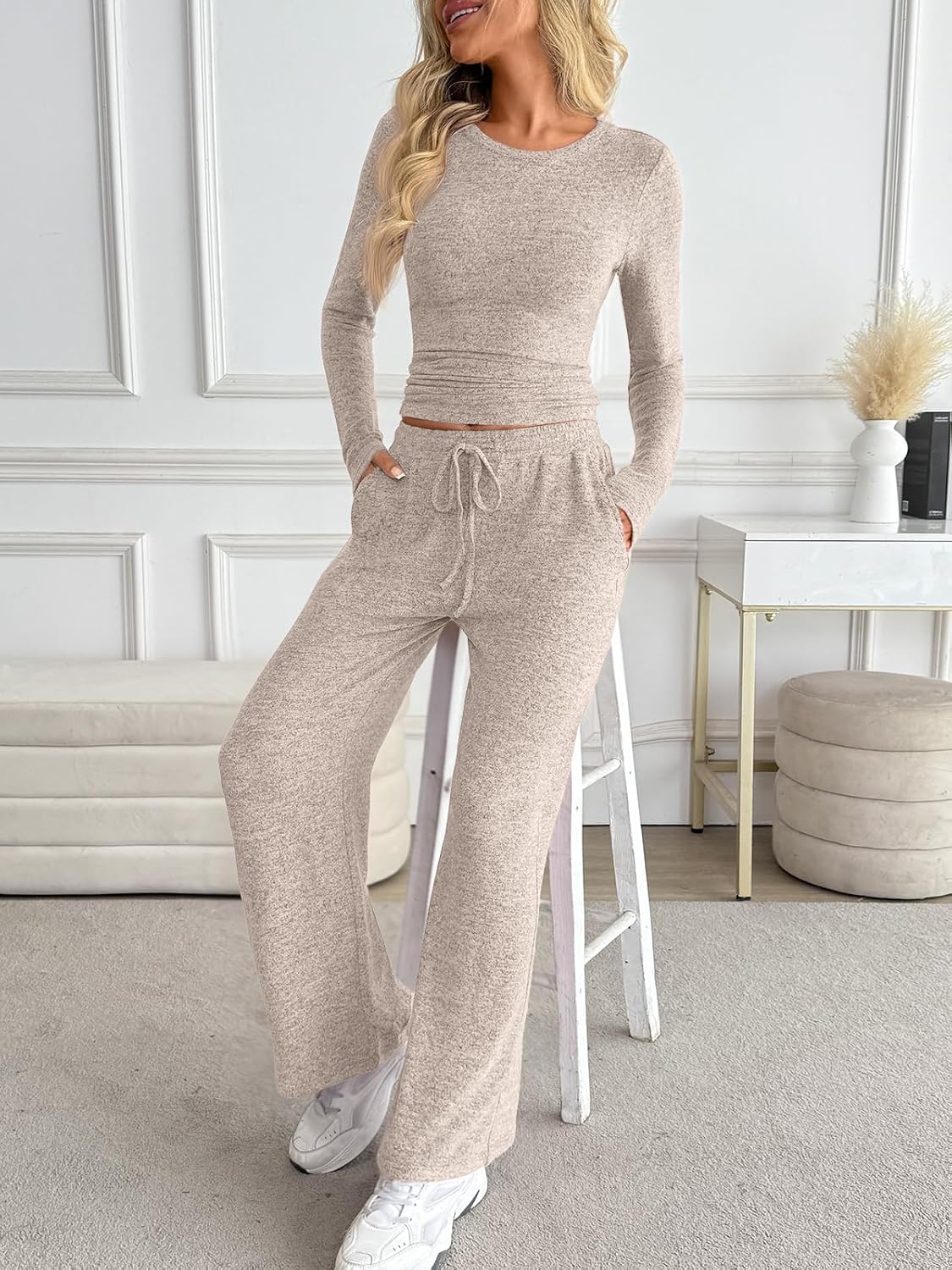 Detalle de LILLUSORY Women's Lounge Set in Rayon Blend
