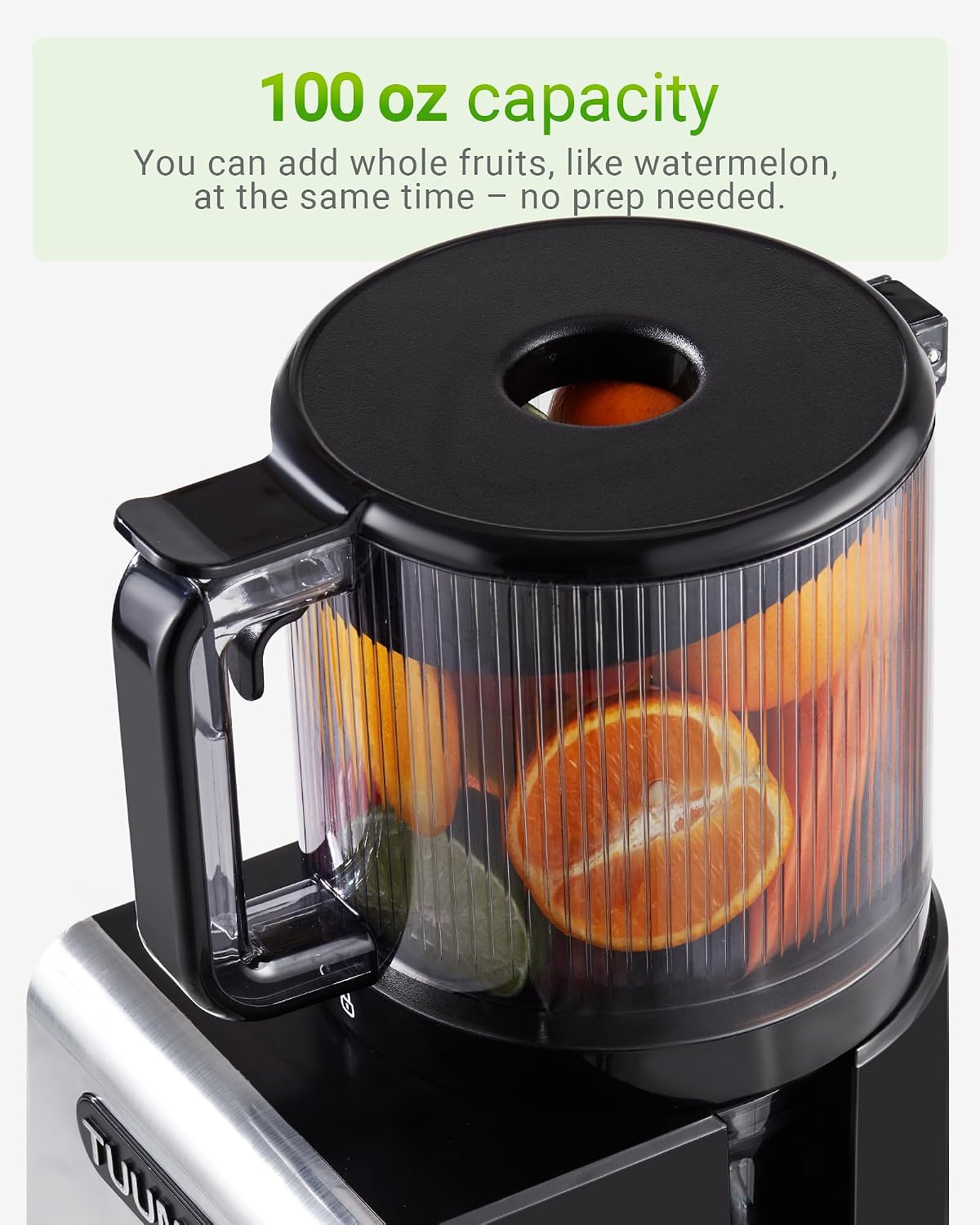 Detalle 1 de TUUMIIST TM780 SJ 3-in-1 Cold Press Juicer, 6.5-inch Chute, 100oz Hopper