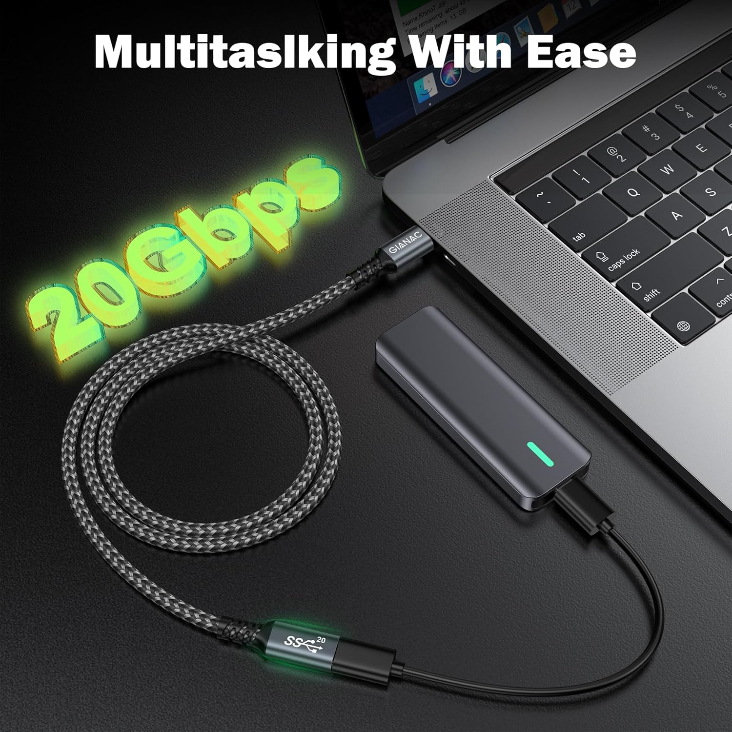 Detalle de USB C Verlängerung Kabel 2M 240W