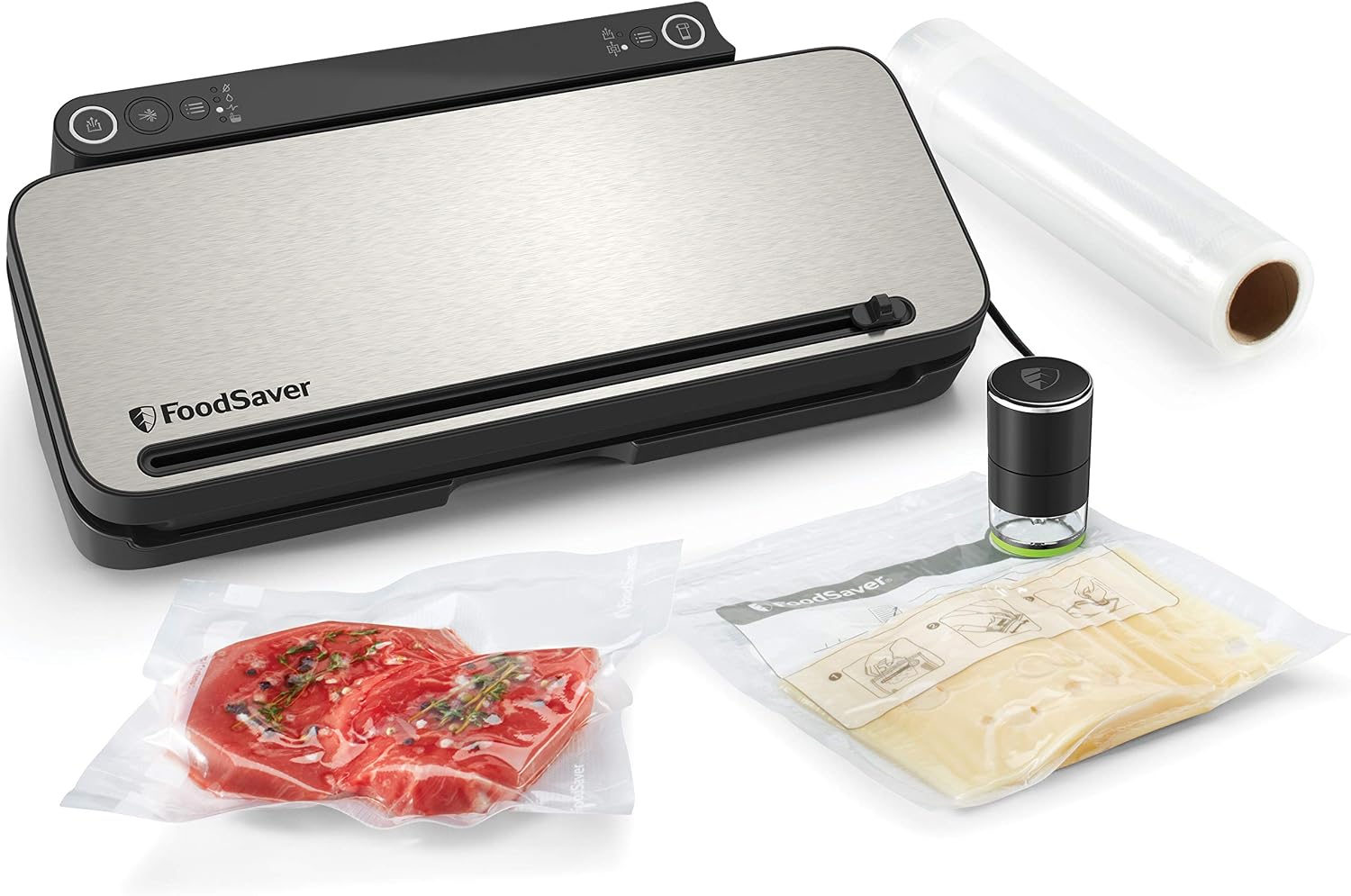 Detalle de FoodSaver VS3190X — Machine sous vide alimentaire multifonction avec accessoire portable et kit inclus
