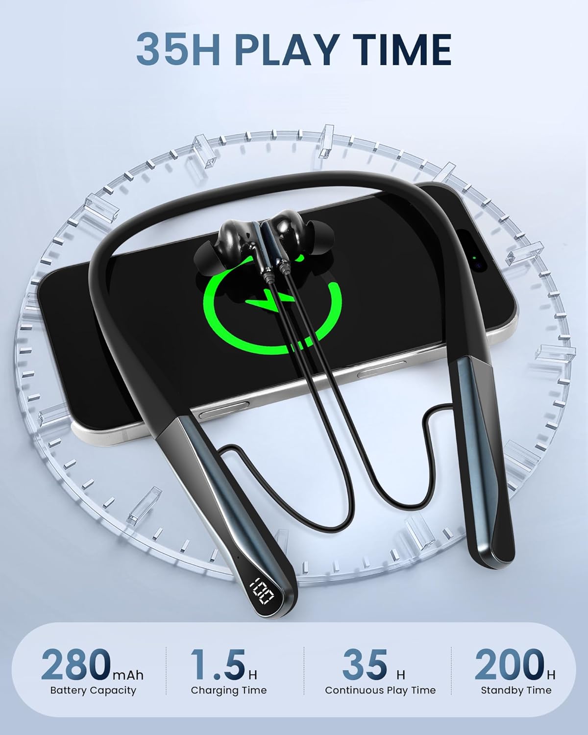 Thumbnail 1 de LAMA Neckband Headphones with Bluetooth 5.4 and ANC