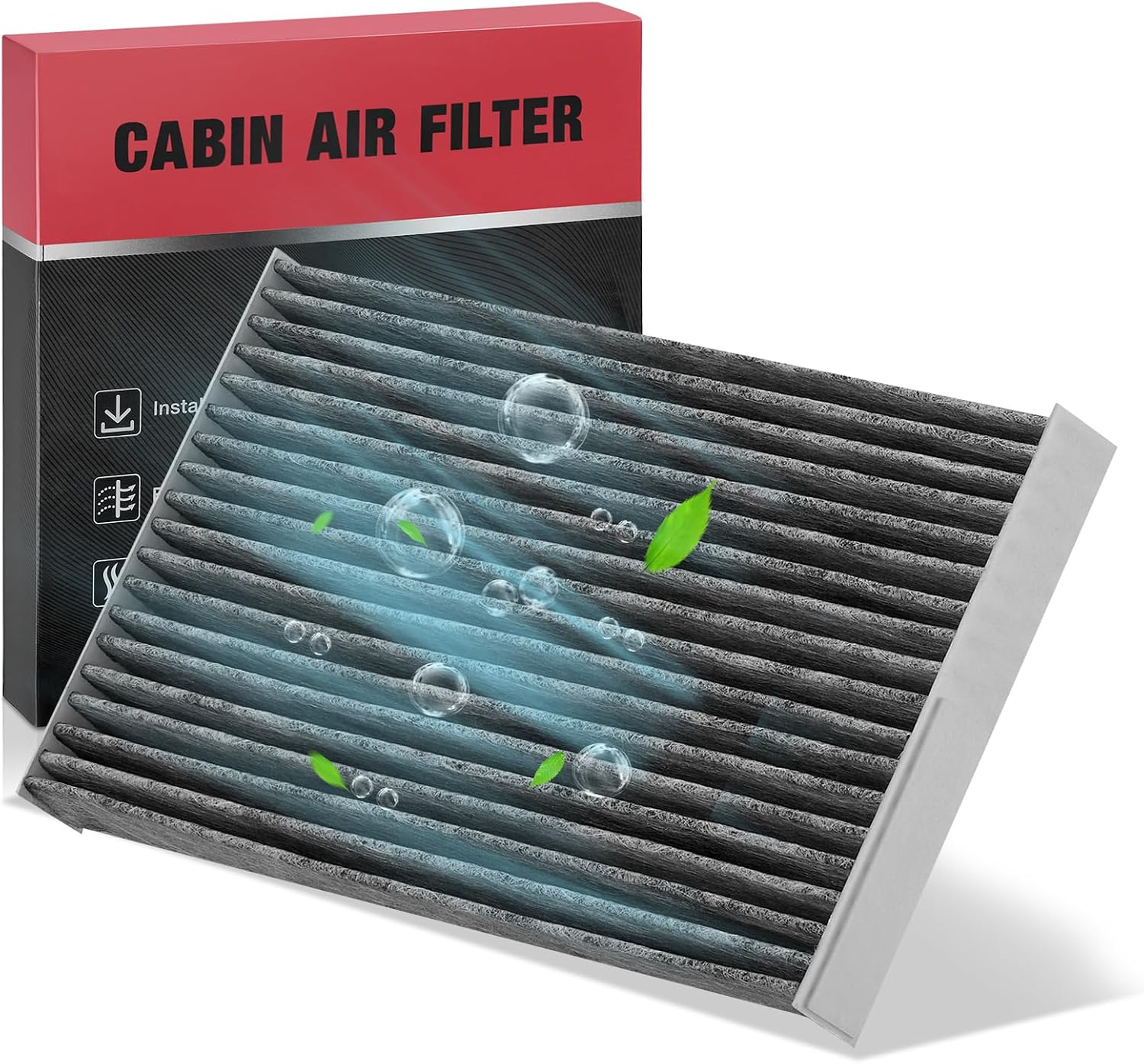 Detalle de BDFHYK CF11177 Cabin Air Filter with Activated Carbon for Nissan Sentra 2013-2019, LEAF 2011-2023, Juke 2011-2017, Cube 2009-2014 (Replace# 272773DF0A)