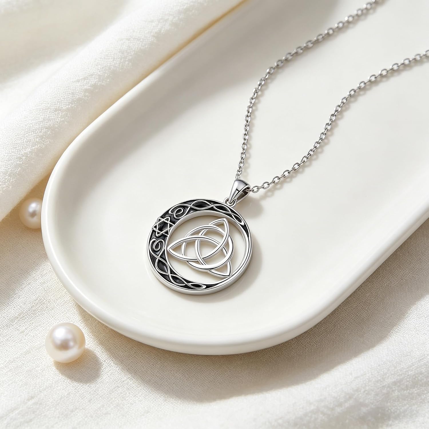 Thumbnail 2 de Arrebol Collier Triskell en Argent Sterling 925 — Collier celtique ajustable pour femmes