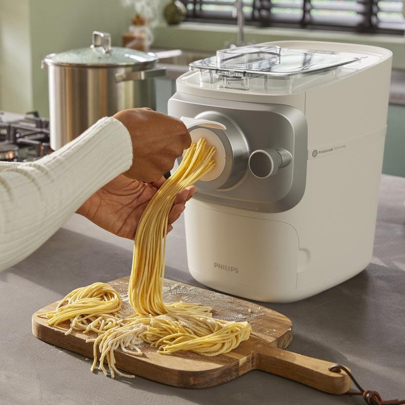 Detalle de Máquina de pastas Philips HR2660/00 700 g 200 W: pasta casera rápida y sencilla