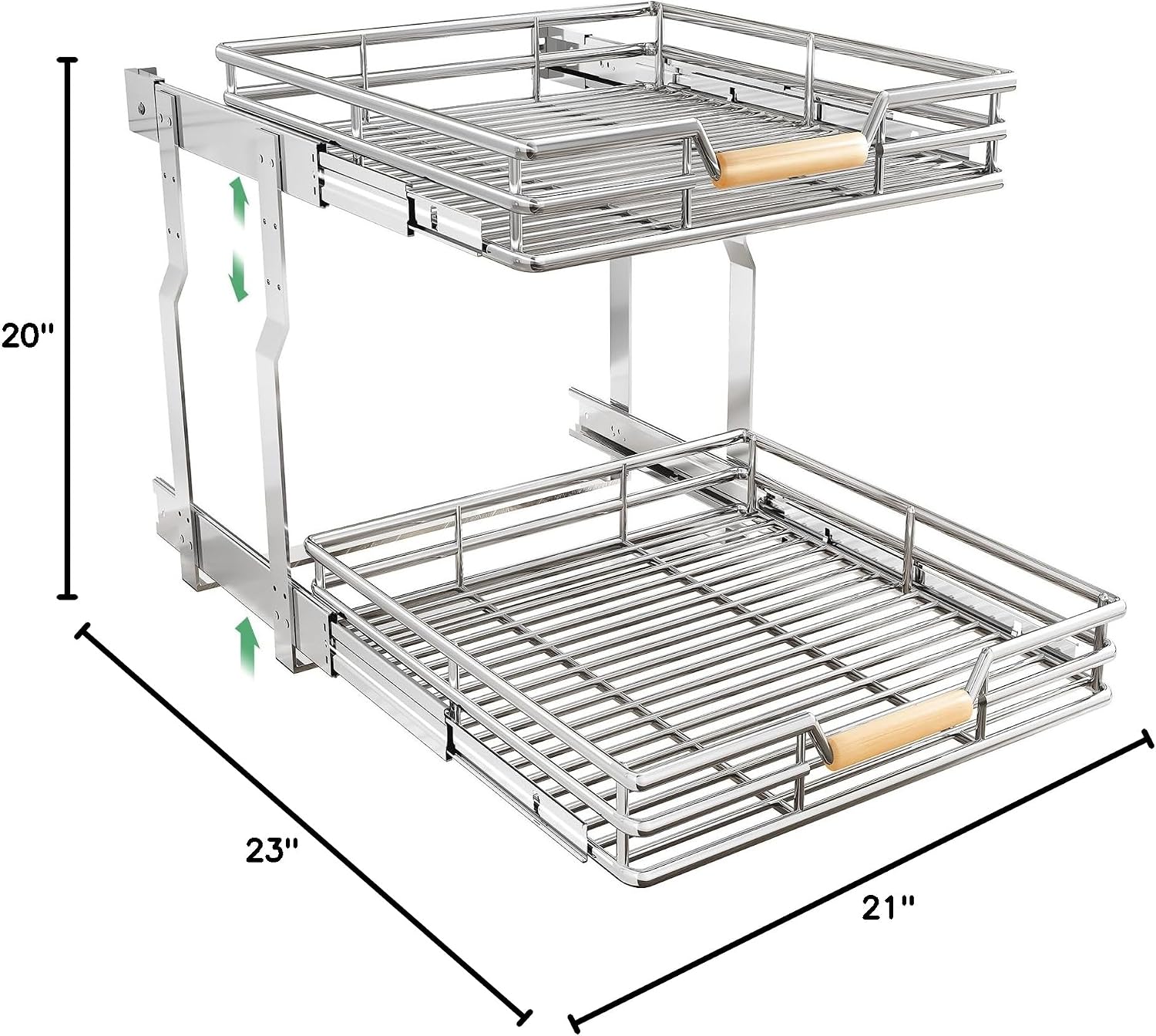 Detalle 2 de Pull Out Cabinet Organizer 2-Tier 23W x 21D