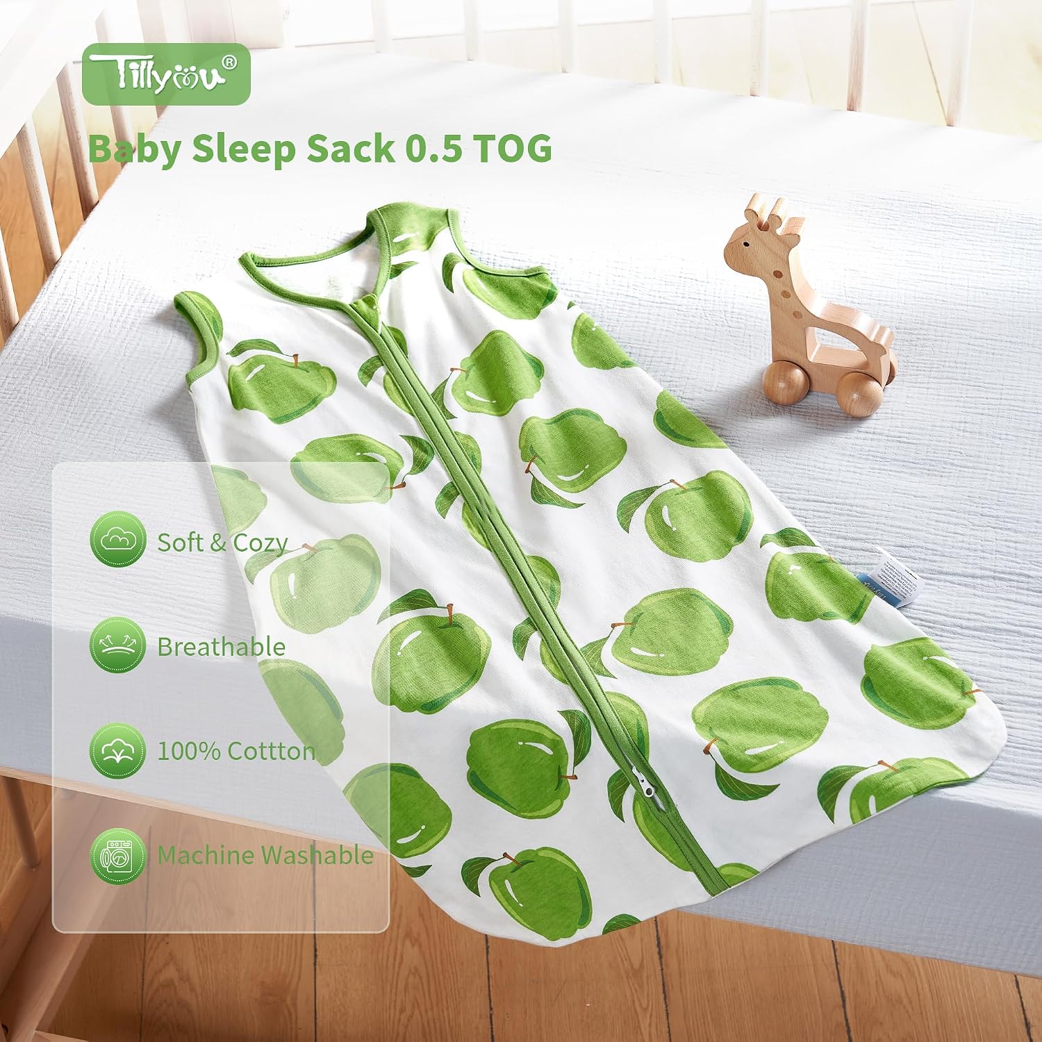 Detalle 2 de TILLYOU Baby Sleep Sack 0.5 TOG