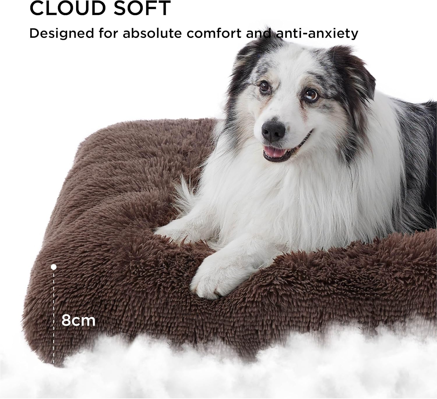Detalle 2 de Bedsure Hundebett Flauschig, 119x74x8 cm