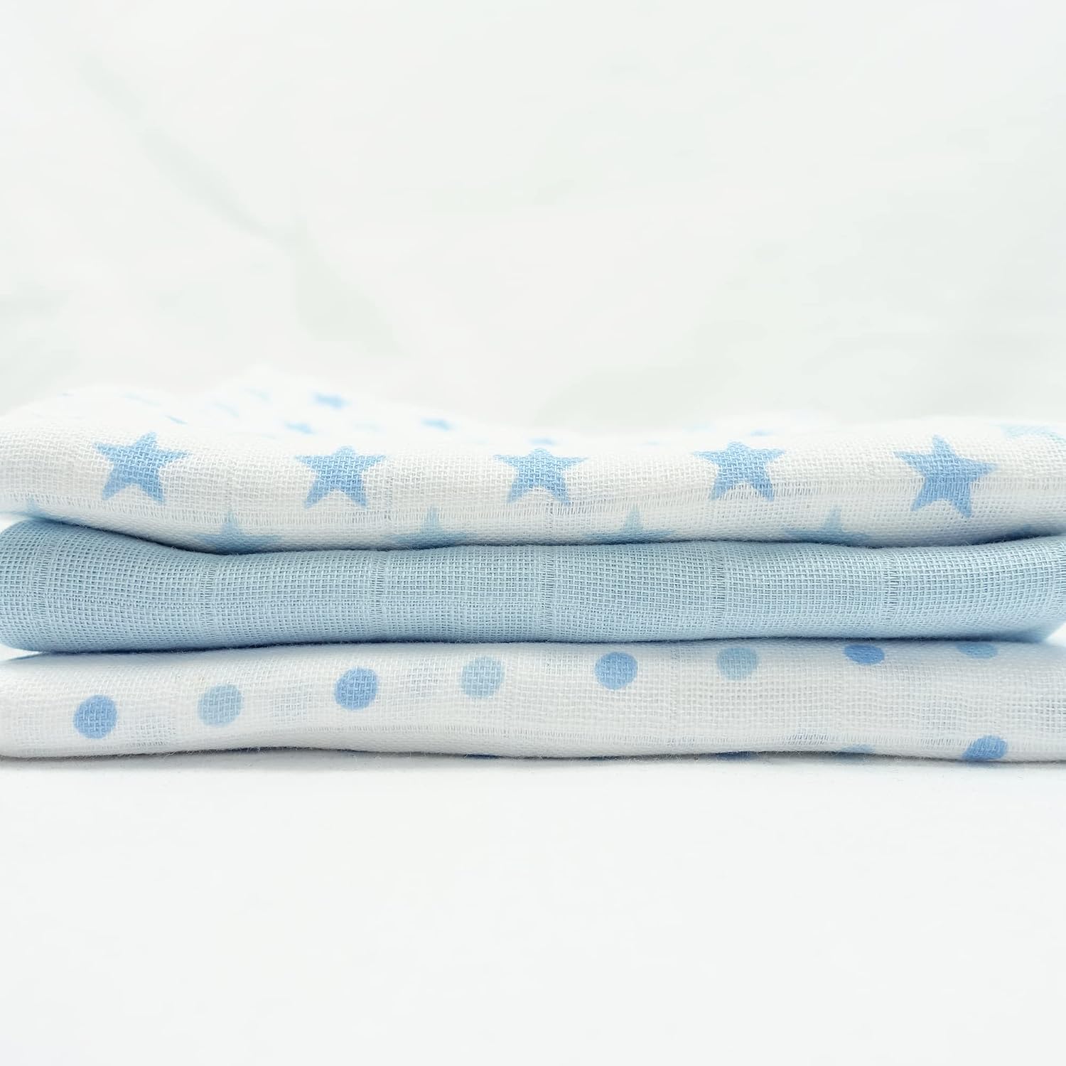 Thumbnail 4 de MuslinZ Muslin Cloths for Baby 6 Pack Blue Star