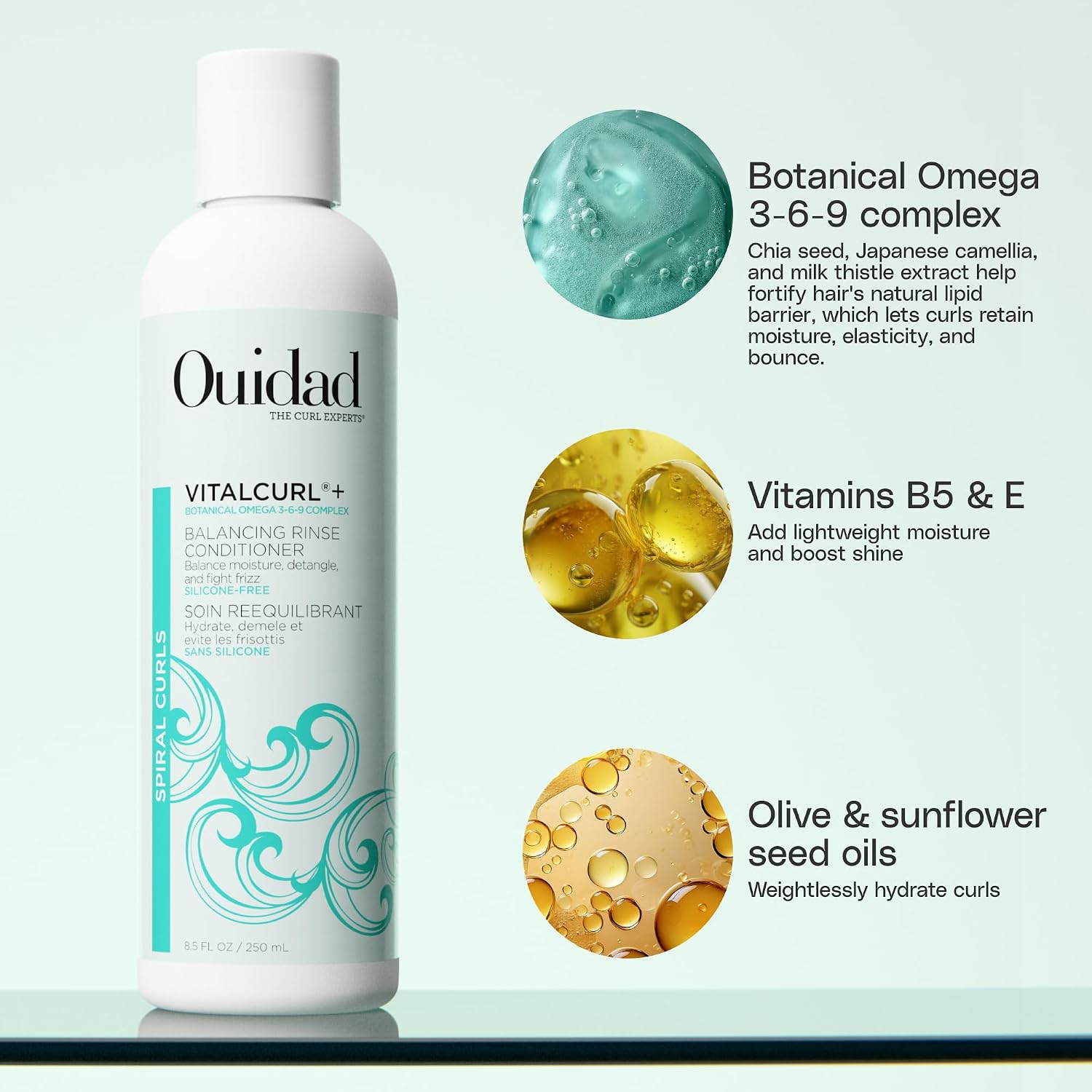 Thumbnail 2 de OUIDAD VitalCurl+ Balancing Rinse Conditioner 8.5 Fl Oz