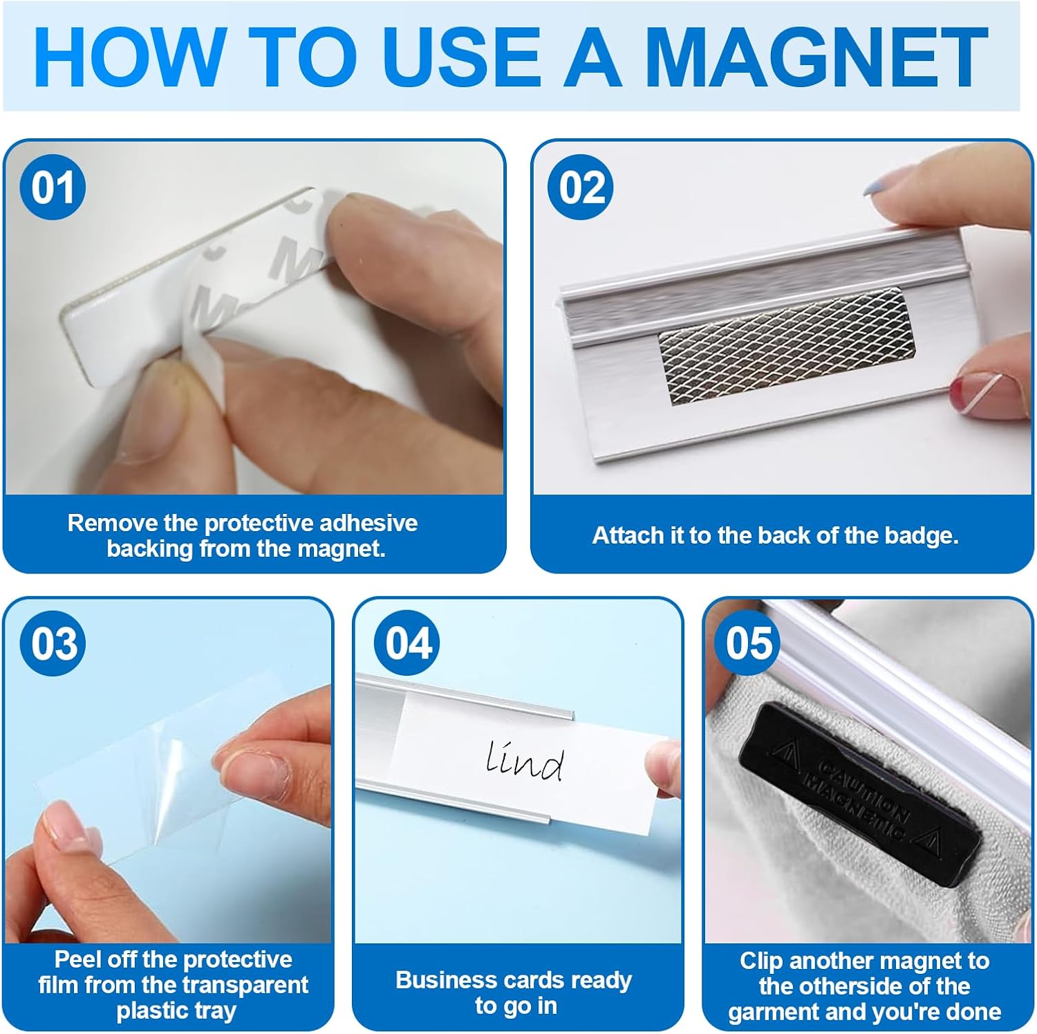 Thumbnail 4 de Namensschilder Magnet 10er Set 72×35 mm