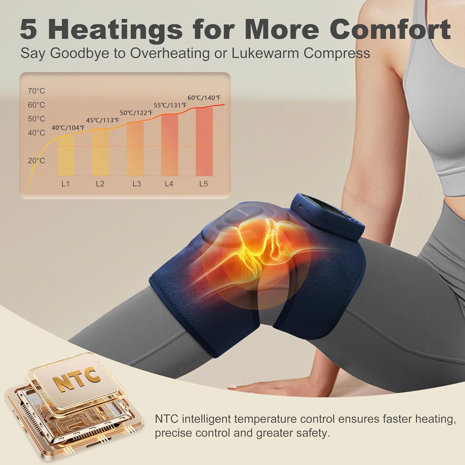 Thumbnail 2 de KingPavonini Cordless Knee Massager for Pain Relief